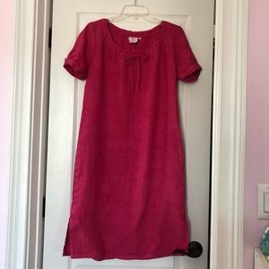 Pink Linen Dress